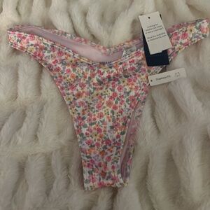 Hollister Pink Floral Swim Bottoms